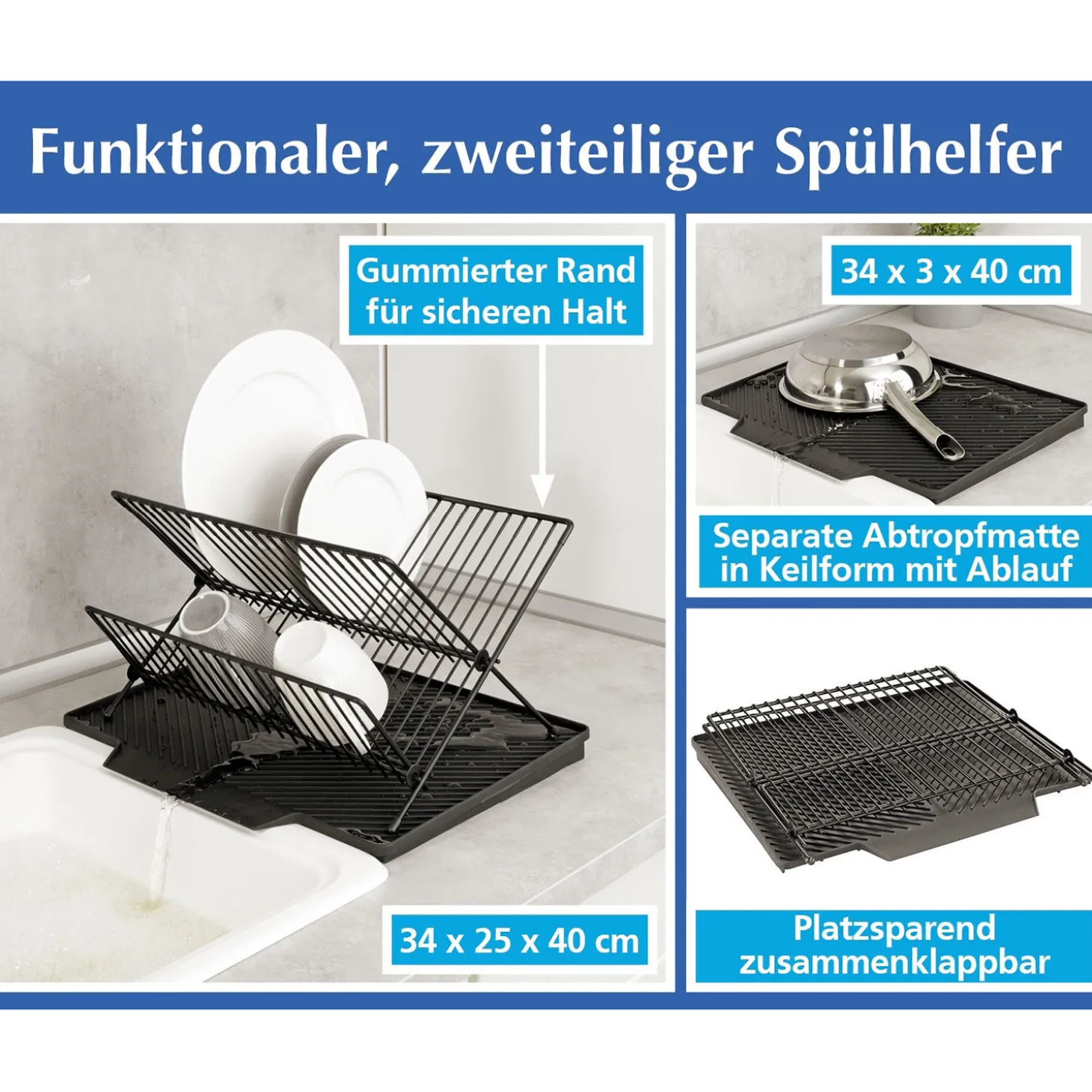 Abtropfgestell inkl. Abtropfmatte