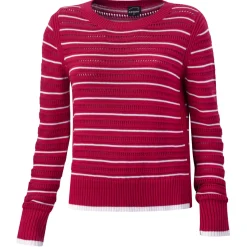 Ajourpullover mit feinem Streifenmuster für Damen