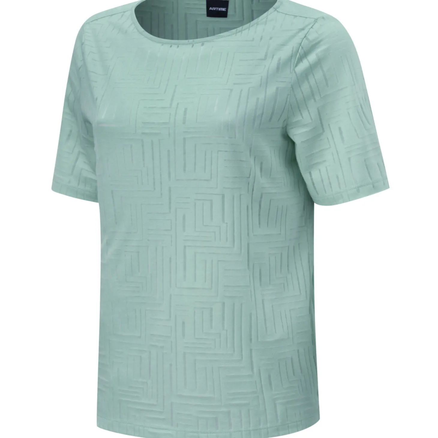 Ausbrenner-Shirt mit geometrischem Muster.