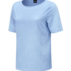 Ausbrenner-Shirt mit geometrischem Muster.