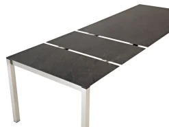 Ausziebarer Gartentisch mit Dektonplatte Kreta-Grey