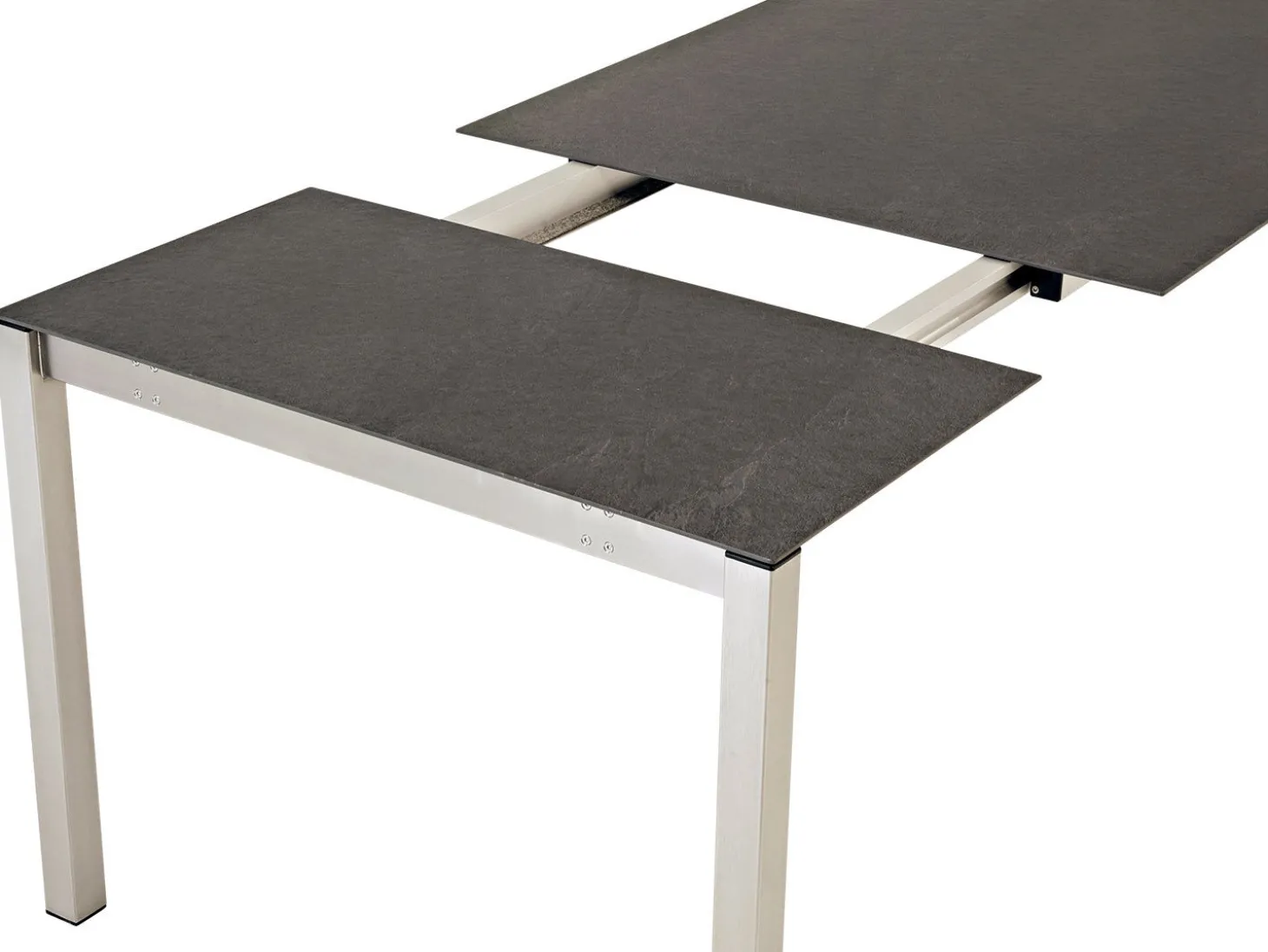 Ausziebarer Gartentisch mit Dektonplatte Dark Moon