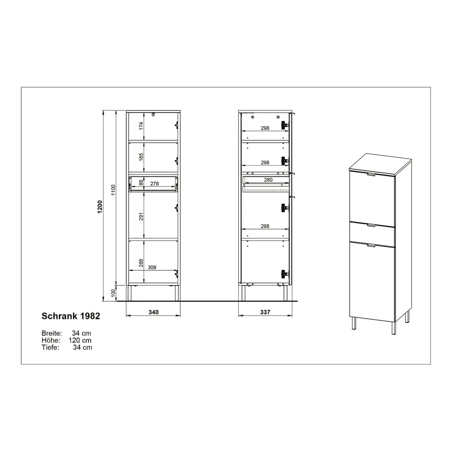 Badezimmer Schrank Aranka