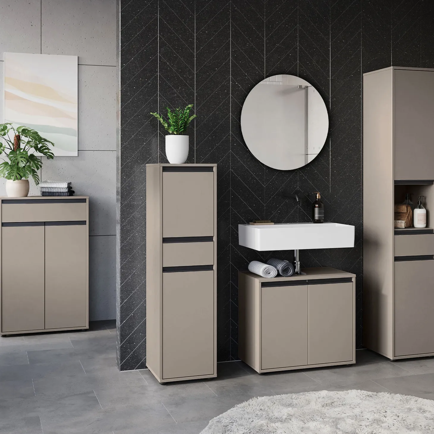 Badezimmer Schrank Lemon