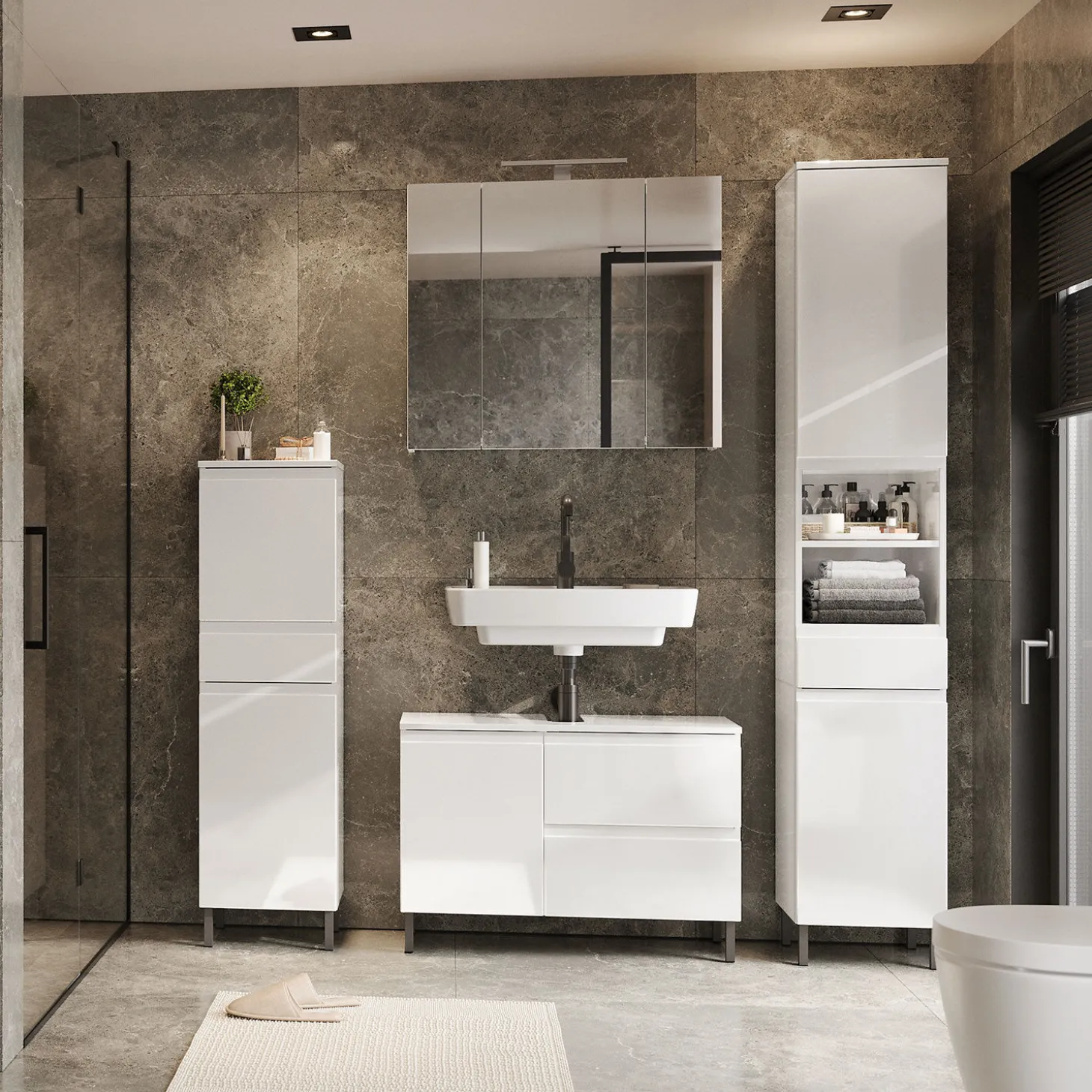 Badezimmer Schrank Silas