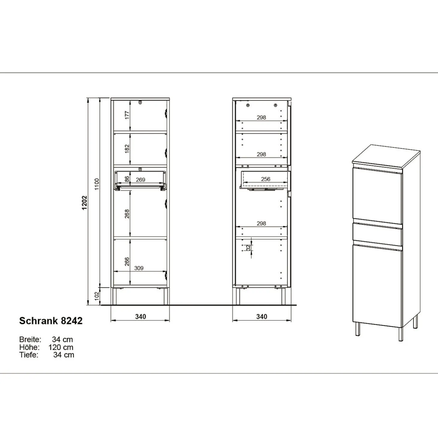 Badezimmer Schrank Silas