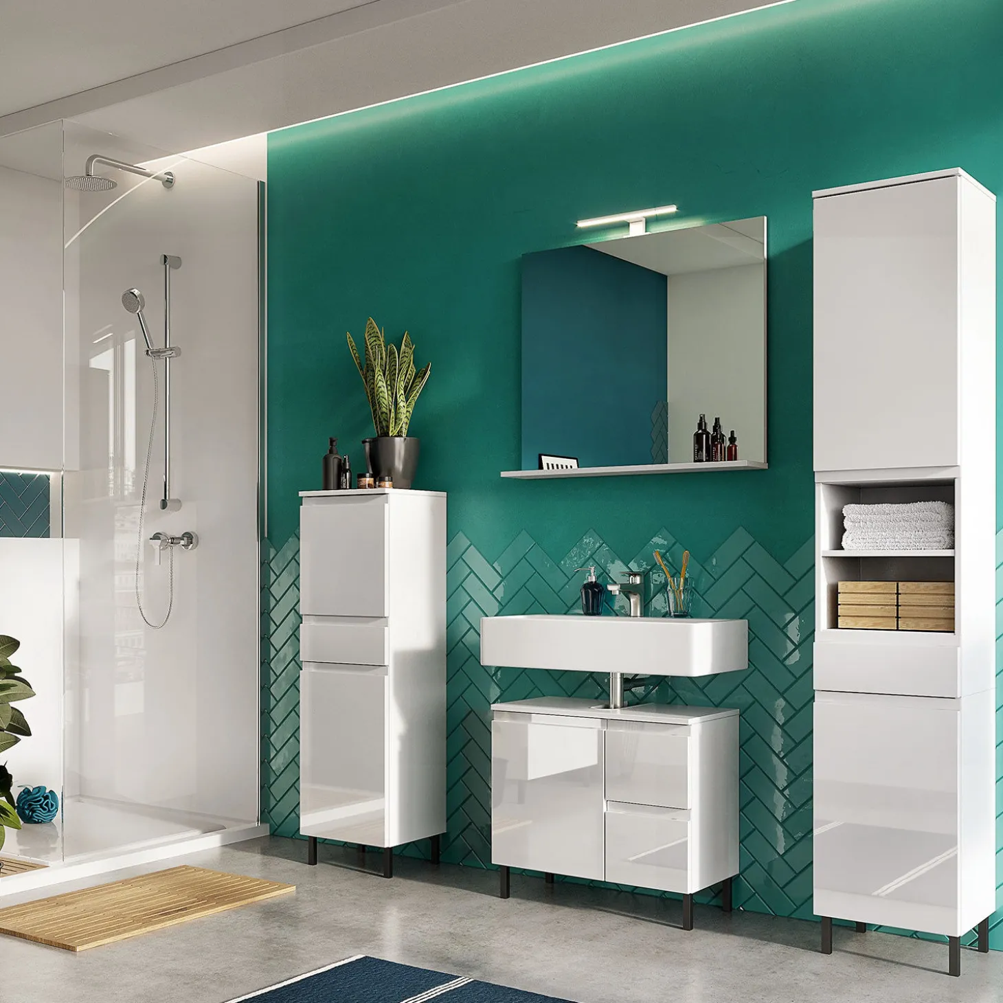 Badezimmer Schrank Silas