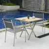 Balkon-Klapptisch Teak quadratisch