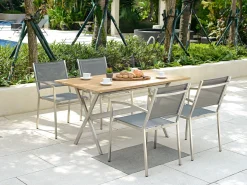 Balkon-Klapptisch Teak rechteckig