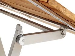 Balkon-Klapptisch Teak rechteckig