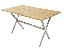 Balkon-Klapptisch Teak rechteckig