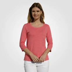 Basic 3/4 Arm Shirt Flammgarn-Optik