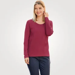 Basic Langarm-Shirt uni