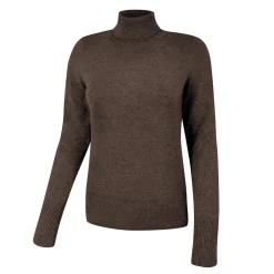 Basic Rollkragenpullover Damen uni