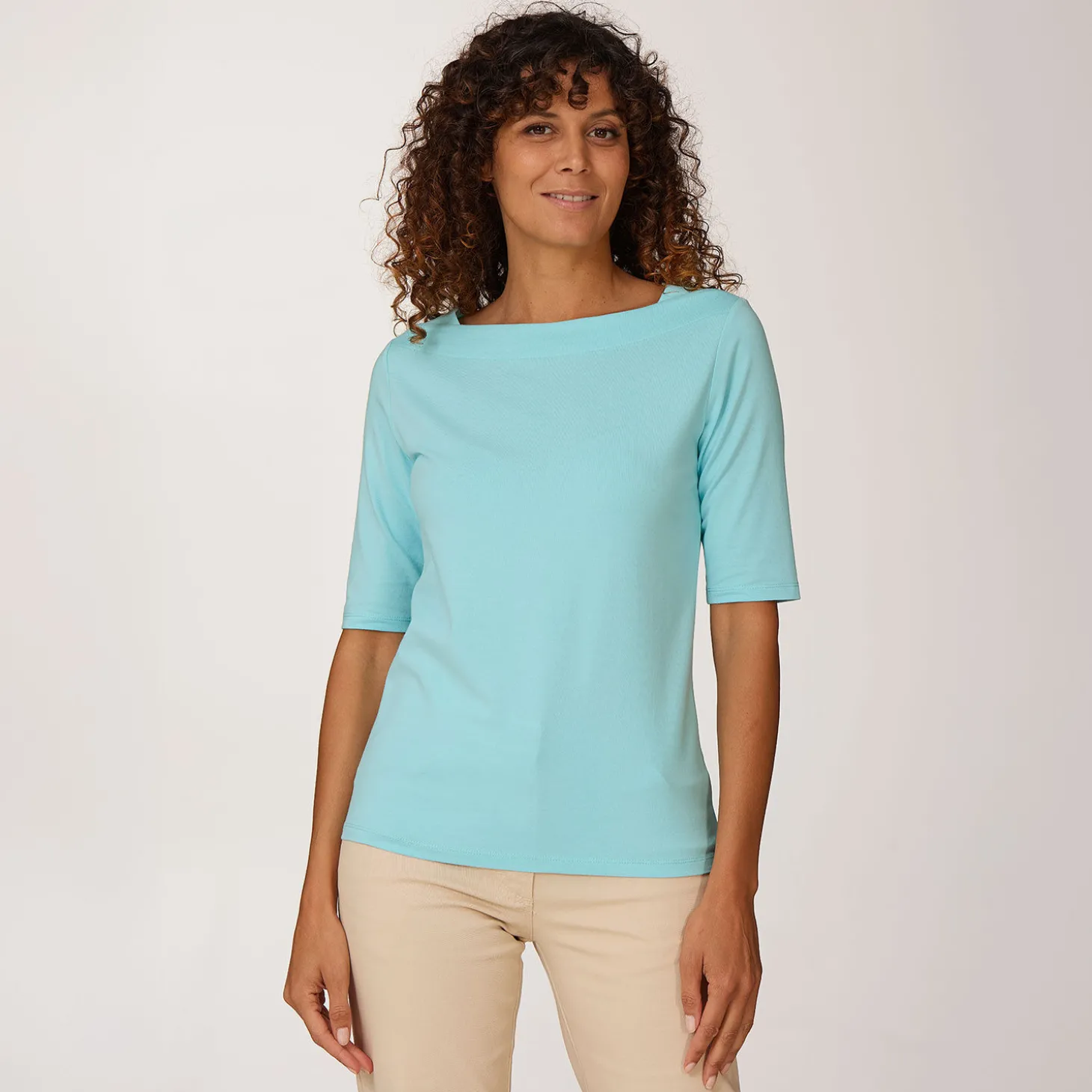 Basic Shirt mit Karree-Ausschnitt