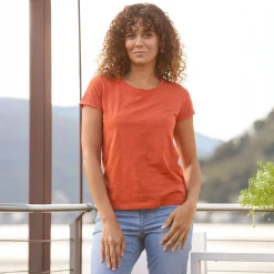 Basic T-Shirt Flammgarn-Optik