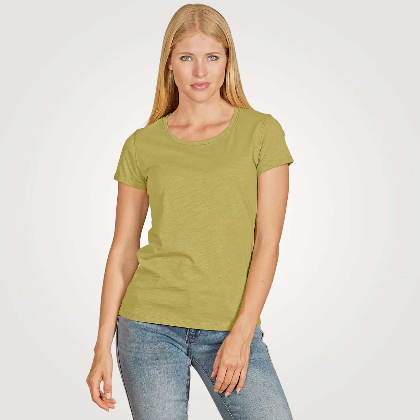 Basic T-Shirt Flammgarn-Optik