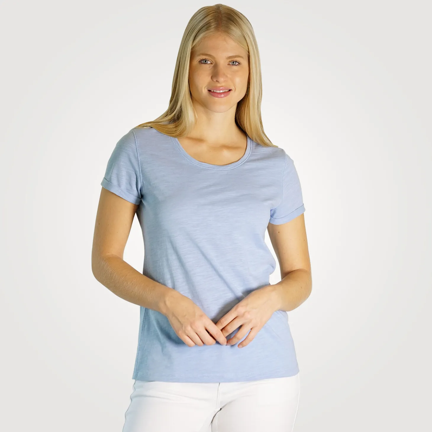 Basic T-Shirt Flammgarn-Optik