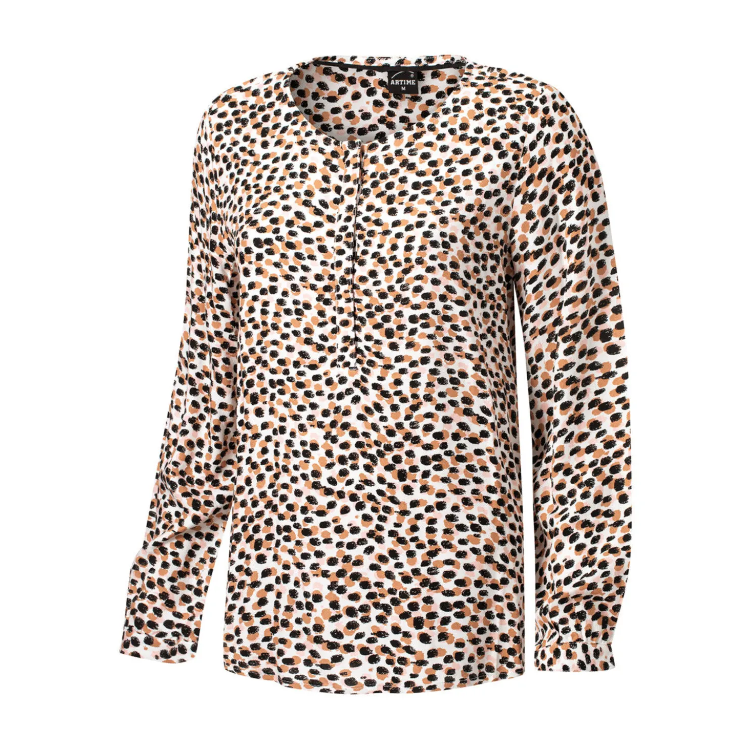 Bedruckte Artime Bluse mit Tupfen