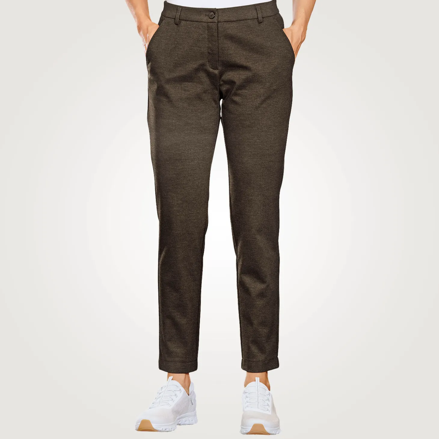 Bedruckte Hose mit schmalem Bein