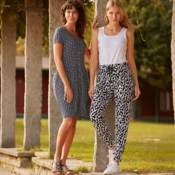 Bedruckte Jerseyhose lang