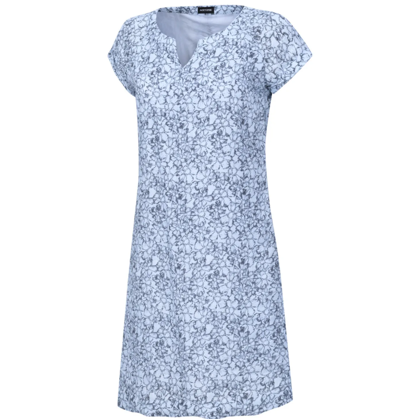 Bedrucktes Kleid aus Leinen