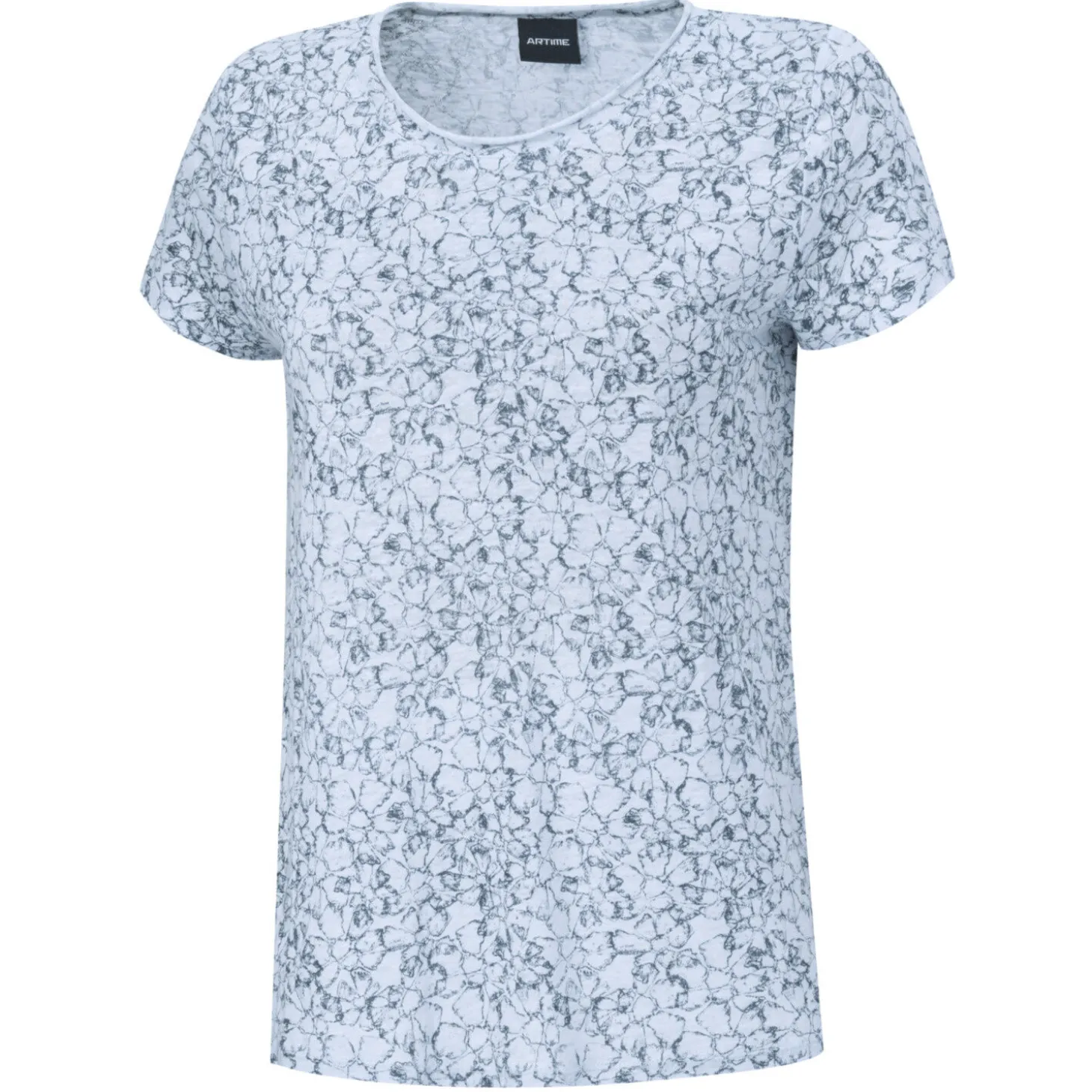 Bedrucktes Leinen T-Shirt