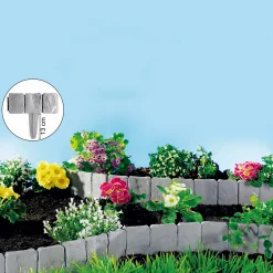 Beetbegrenzung 10er Set Stein