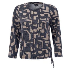 Bequemer Pullover mit Allover-Print