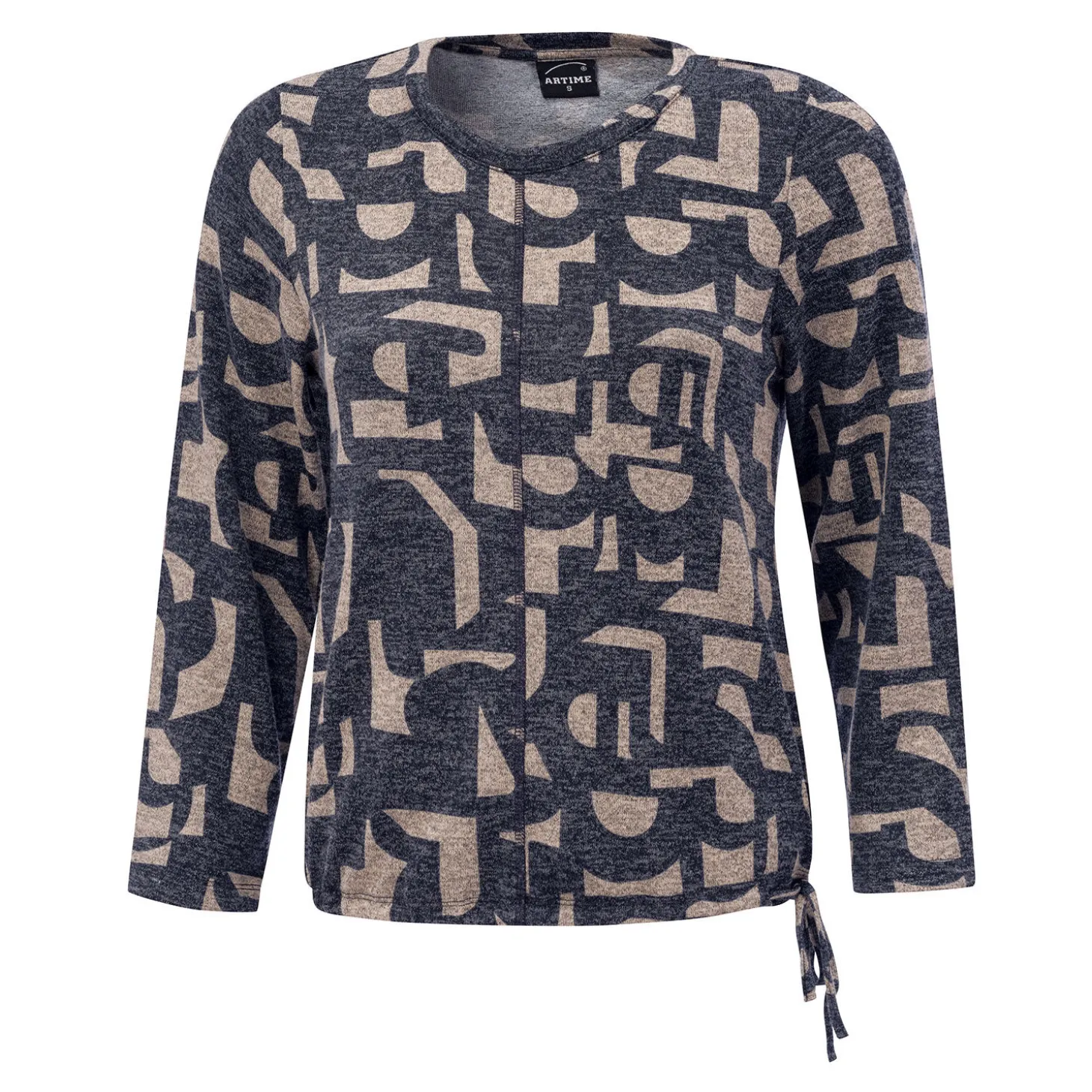 Bequemer Pullover mit Allover-Print