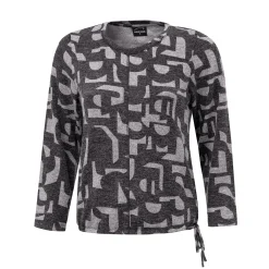 Bequemer Pullover mit Allover-Print
