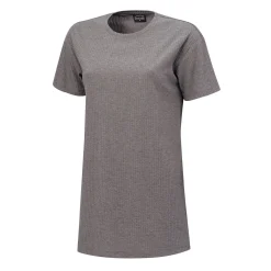 Bequemes T-Shirt mit Rundhalsausschnitt und Rippmuster