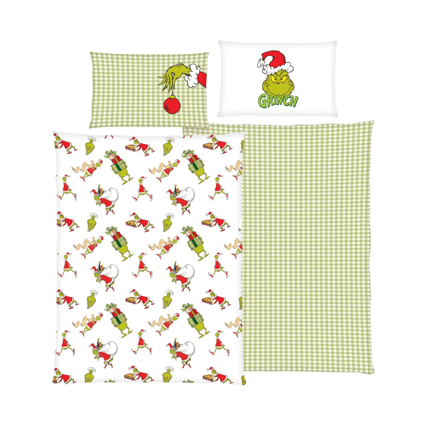 Bettwäsche „Der Grinch“ mit Weihnachtsmotiv