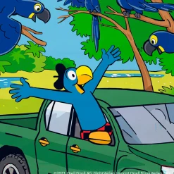 Bettwäsche Globi und die Papageien