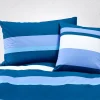 Bettwäsche in blau-weissem Streifenmix