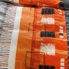 Bettwäsche in orange mit Streifen und Strichmuster