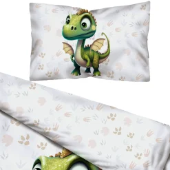 Bettwäsche kleiner grüner Drache