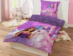 Bettwäsche mit Barbie und Einhorn