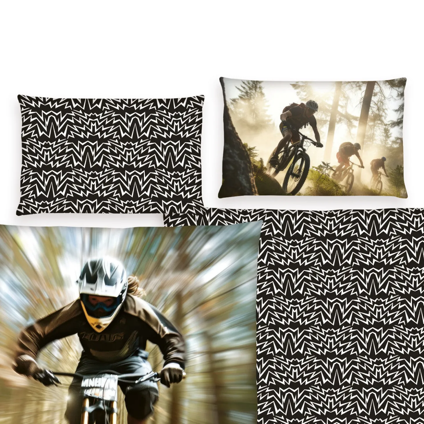 Bettwäsche mit Bike-Action