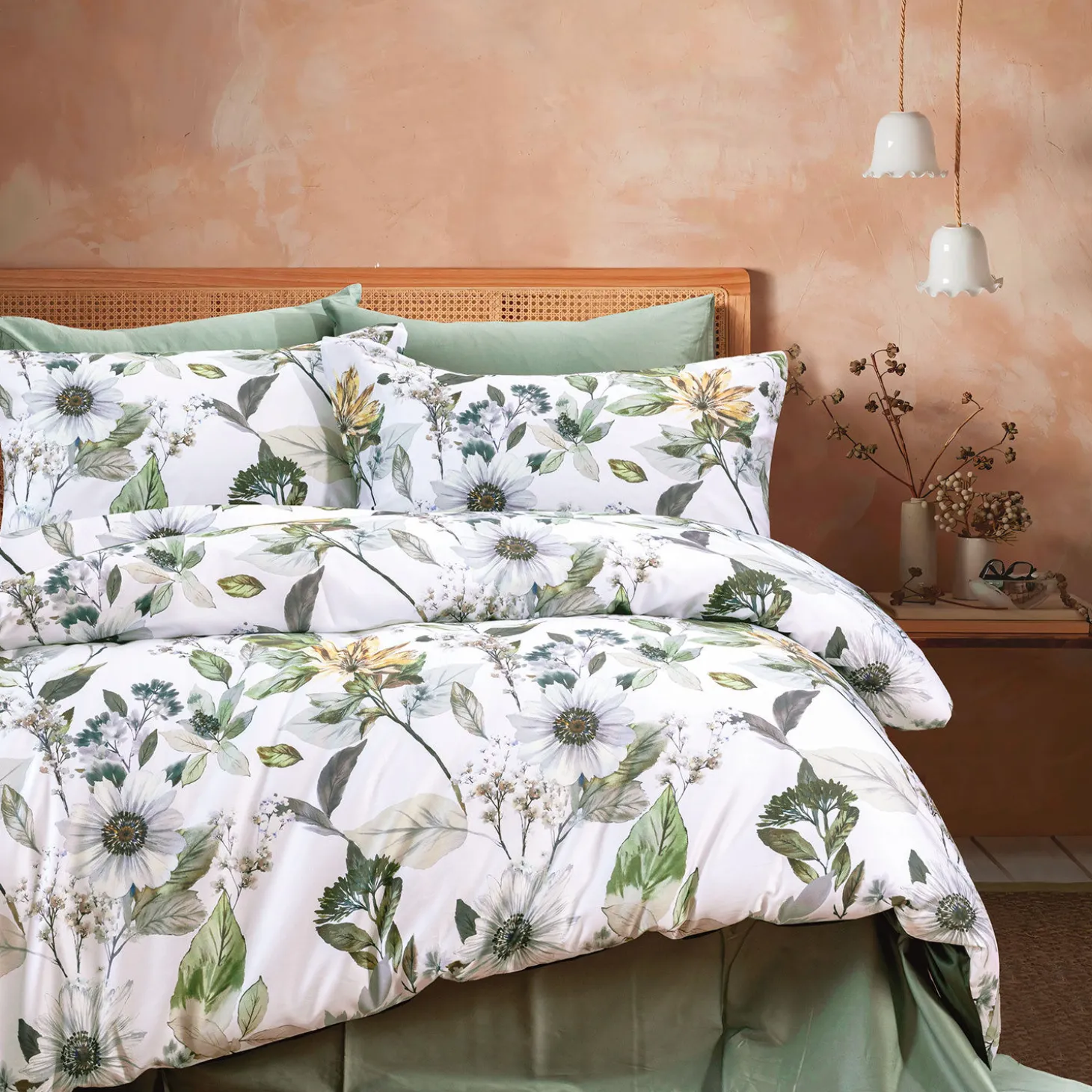 Bettwäsche mit Blumenmotiv