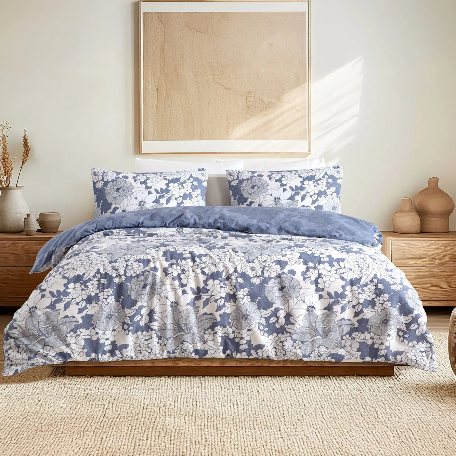Bettwäsche mit Blumenprint