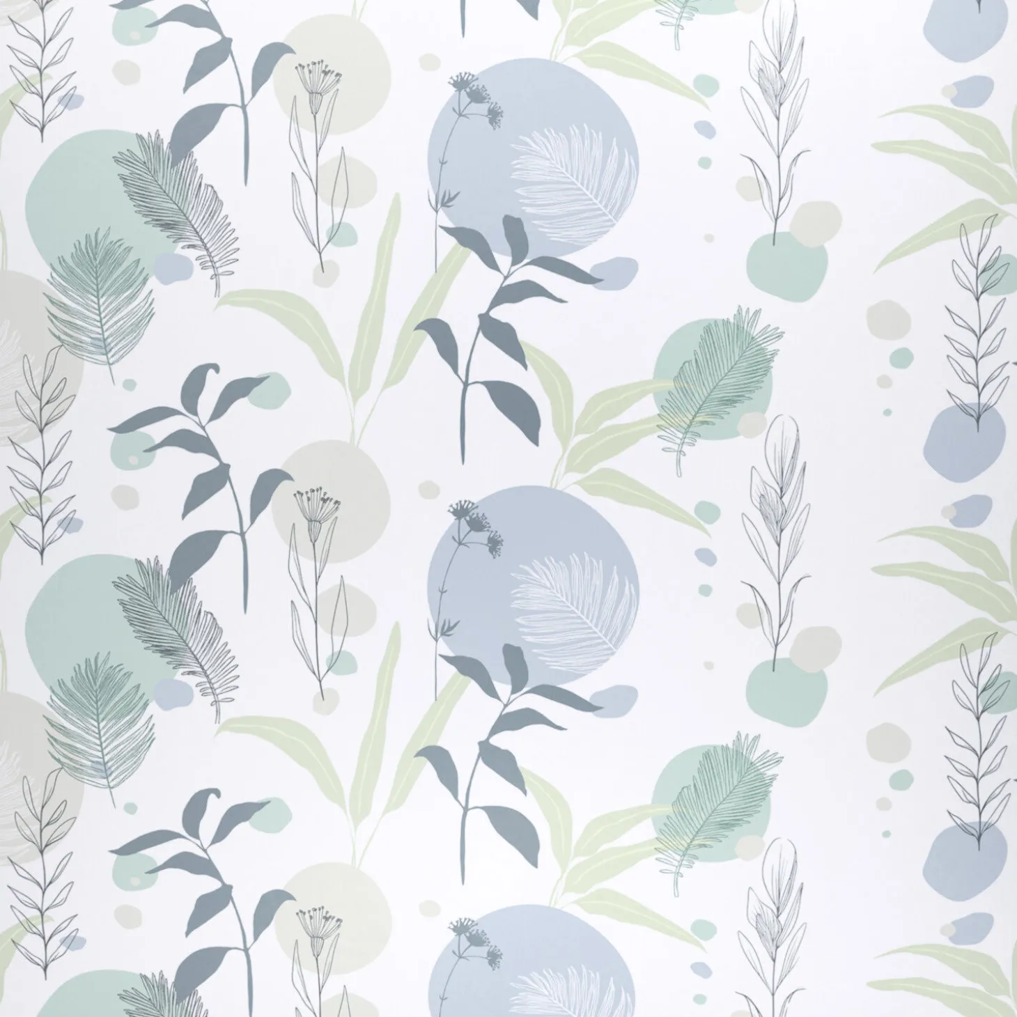 Bettwäsche mit botanischem Kreismotiv