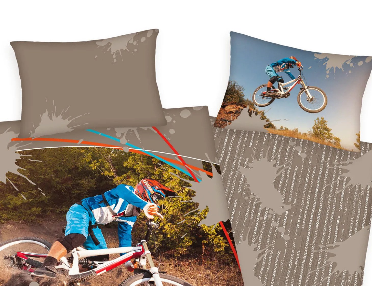 Bettwäsche mit coolem Mountainbiker