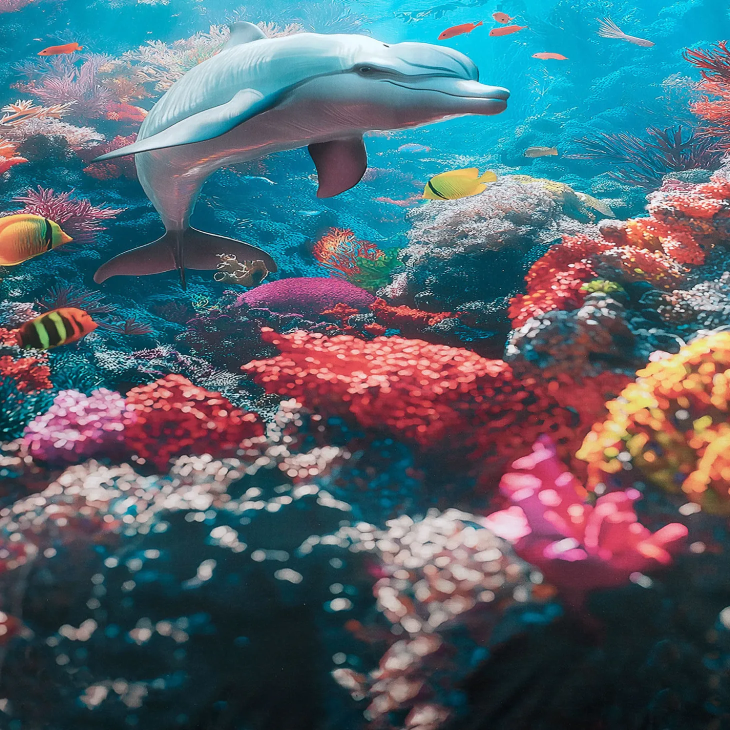 Bettwäsche mit Delfin im Korallenriff