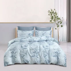 Bettwäsche mit dezentem Blätterprint