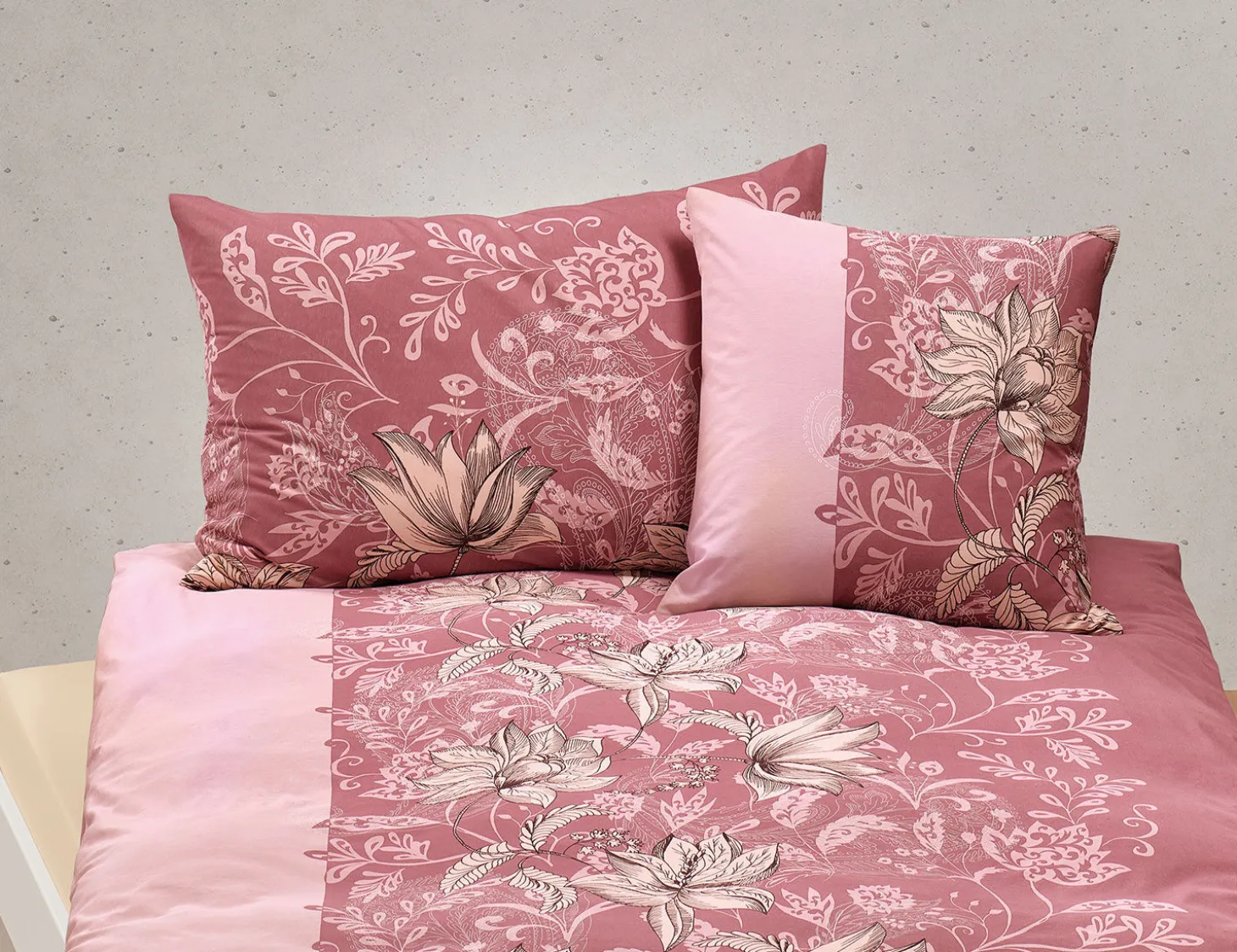 Bettwäsche mit elegantem Paisley-Muster und Blumenprint
