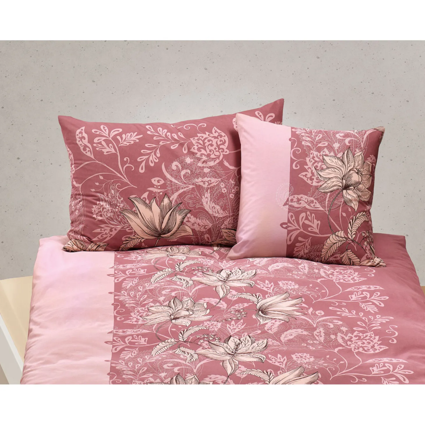 Bettwäsche mit elegantem Paisley-Muster und Blumenprint