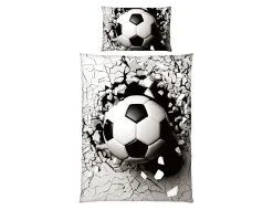 Bettwäsche mit Fussball in 3D Optik