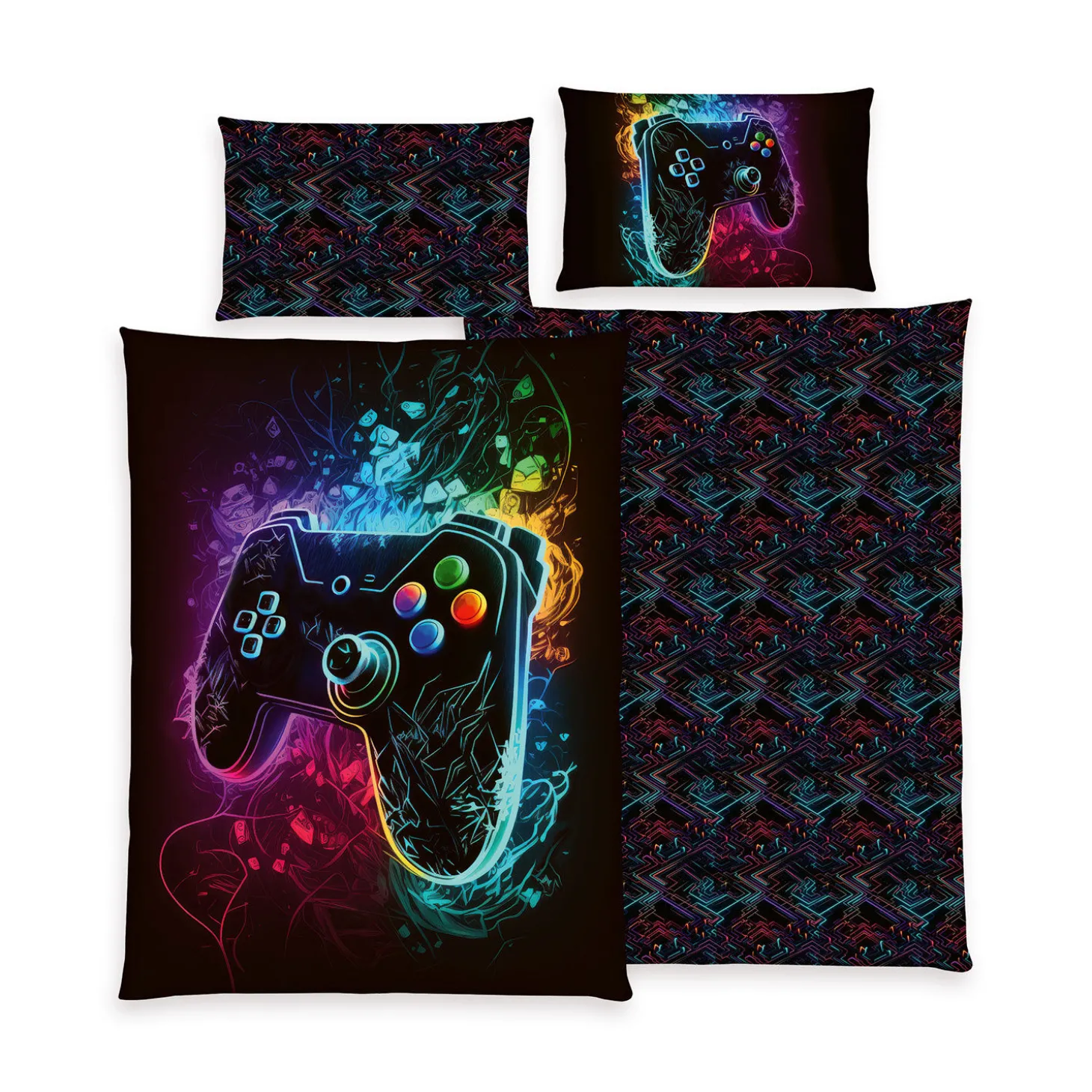 Bettwäsche mit Gamecontroller