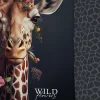 Bettwäsche mit Giraffenmotiv und Blumen